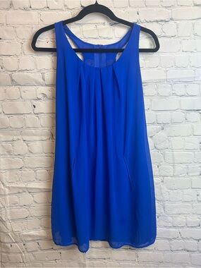 Sequin Hearts Royal Blue Sleeveless Midi Dress